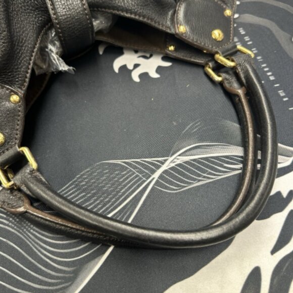 Louis Vuitton Mahina XL Leather Very Dark Navy Blue Monogram Hobo Shoulder Bag - Picture 5 of 7